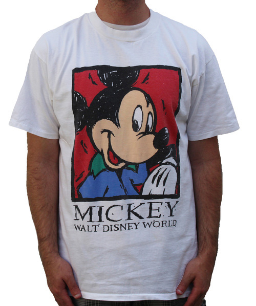 Vintage 90s Mickey Mouse Walt Disney World T Shirt (Size L) — Roots